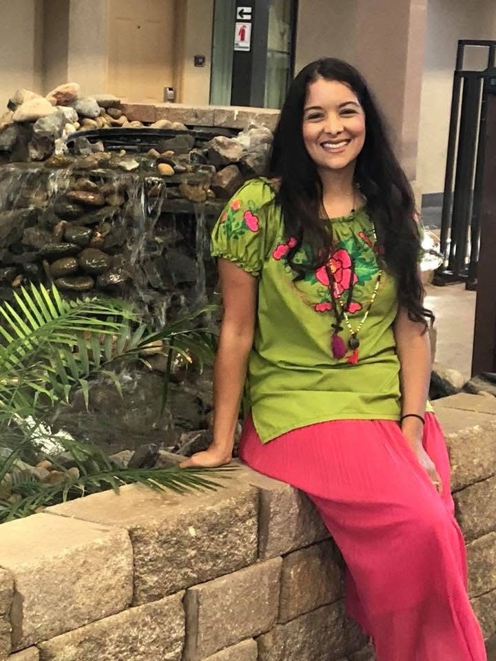 Mia Perez-Arroyo at a Texas ‘Yorimea’ Band of Yaqui Indians tribal event in Lubbock, Texas.